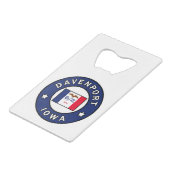 ダベンポートアイオワ クレジットカード栓抜き (正面アングル)