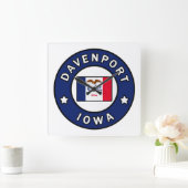 ダベンポートアイオワ スクエア壁時計 (ホーム)