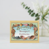 ダベンポートカリフォルニアシーシェルズヴィンテージトラベル  ポストカード (スタンド正面)