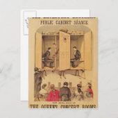 ダベンポート兄弟，セアンスのポスター， 1865 ポストカード (正面/裏面)