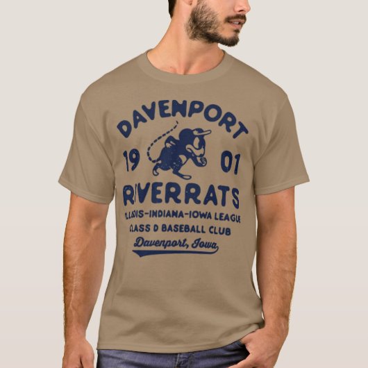 ダベンポート・リバー・ラッツ - アイオワ州 Tシャツ (正面)