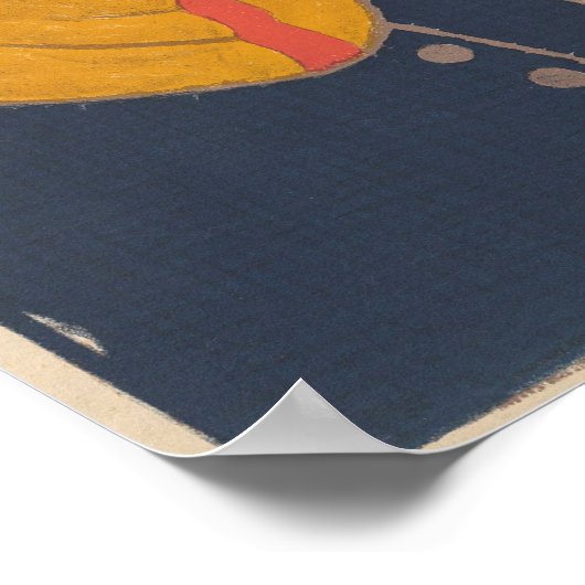 ダボスの冬ヴィンテージスイススキーポスター ポスター (角)