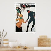 ダボスの冬ヴィンテージ旅行ポスター ポスター (キッチン)