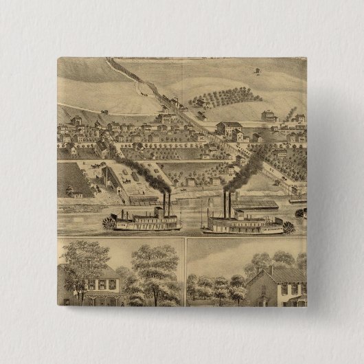 ダボスバラ石炭工場 缶バッジ (正面)