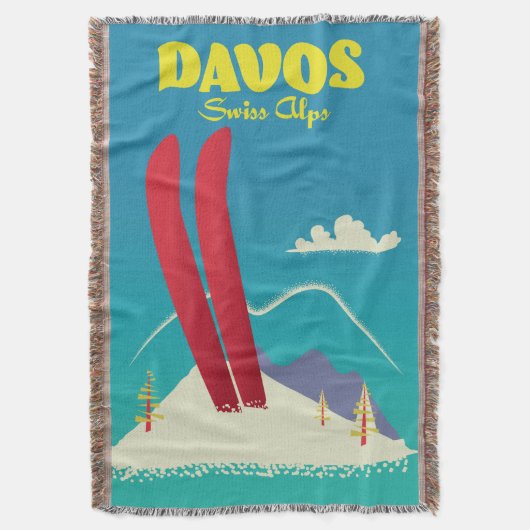 ダボス スイスアルプス スローブランケット (正面縦)