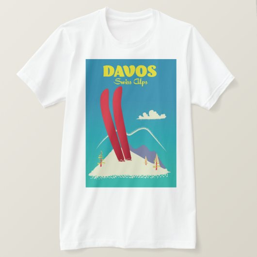 ダボス スイス アルプス Tシャツ (デザイン正面)