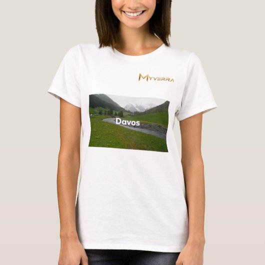 ダボス、スイス Tシャツ (正面)