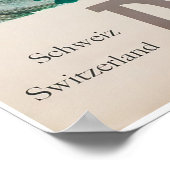 ダボス、パーセン、スイス、スキーポスター ポスター (角)