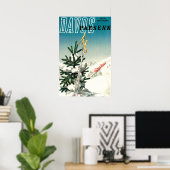 ダボス、パーセン、山道、ヴィンテージ旅行 ポスター (ホームオフィス)