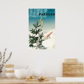 ダボス、パーセン、山道、ヴィンテージ旅行 ポスター (キッチン)