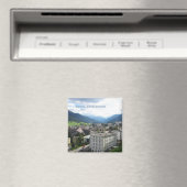 ダボスSwitzerland Photo Souvenir冷蔵庫用マグネット マグネット (インサイチュ (食洗機))