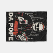 ダポープアメリカシカゴ教皇レオ14世おもしろい六 フリースブランケット (正面(横))