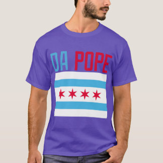 ダポープシカゴ国旗の色を切る Tシャツ
