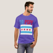 ダポープシカゴ国旗の色を切る Tシャツ (正面フル)