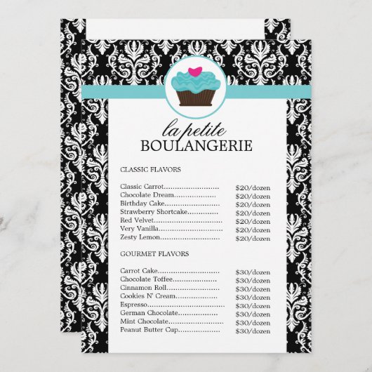 ダマかわいらしスクベーカリー価格表 (正面/裏面)