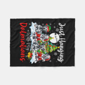 ダマつるスのクリスマス3サンタD フリースブランケット (正面(横))