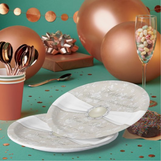 ダマはっきりしたスク30周年結婚紙プレート ペーパープレート (複数)