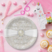 ダマはっきりしたスク30周年結婚紙プレート ペーパープレート (パーティー)