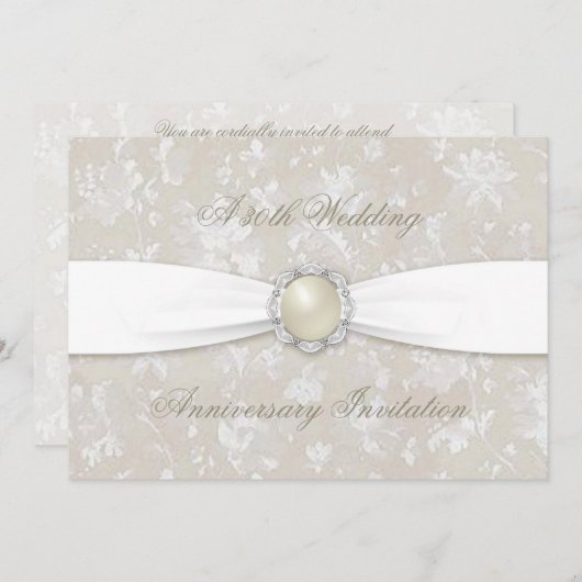 ダマはっきりしたスク30周年記念結婚5 x 7招待状 招待状 (正面/裏面)