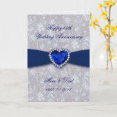 ダマはっきりしたスク45結婚周年記念グリーティングカード カード (黄色い花)