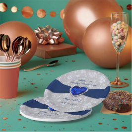 ダマはっきりしたスク45結婚周年記念紙プレート ペーパープレート