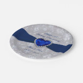 ダマはっきりしたスク45結婚周年記念紙プレート ペーパープレート (アングル)