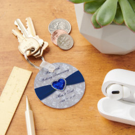 ダマはっきりしたスク45th結婚アニバーサリーキーチェーン キーホルダー