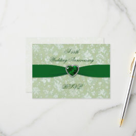 ダマはっきりしたスク55周年結婚RSVP 出欠カード