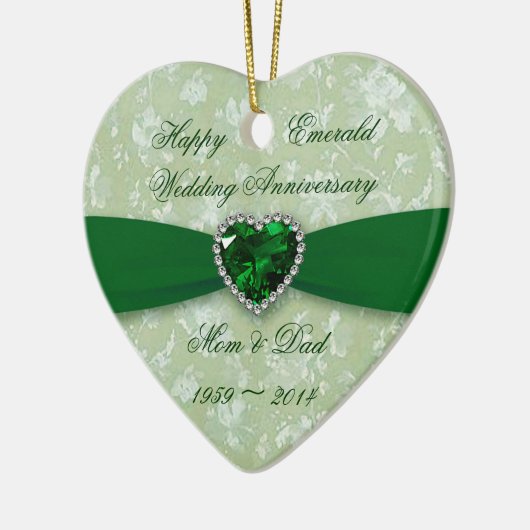 ダマはっきりしたスク55周年記念ハート写真オーナメント セラミックオーナメント (左)