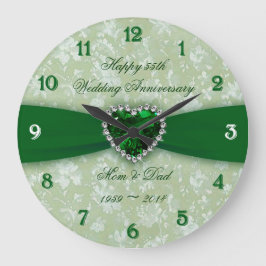 ダマはっきりしたスク55結婚周年時計 ラージ壁時計