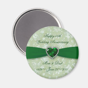 ダマはっきりしたスク55結婚周年磁石 マグネット