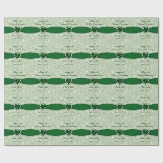 ダマはっきりしたスク55結婚周年記念デザイン ラッピングペーパー (フラット)