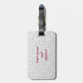 ダマエレガントスクきらびやかな高いヒールパーソナライズされた ラゲッジタグ (裏面縦)