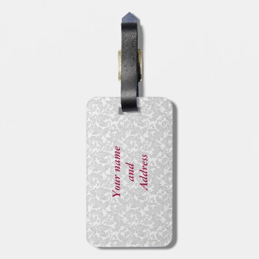 ダマエレガントスクきらびやかな高いヒールパーソナライズされた ラゲッジタグ (裏面縦)