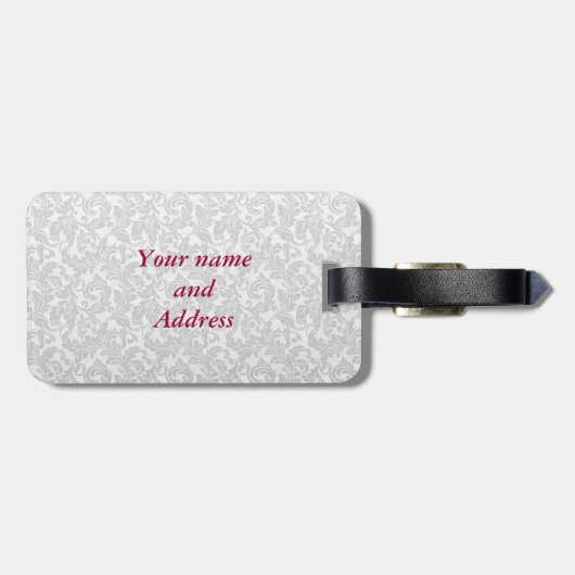 ダマエレガントスクきらびやかな高いヒールパーソナライズされた ラゲッジタグ (裏面横)