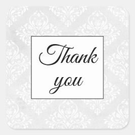 ダマエレガントスクホワイト結婚の感謝シンプル スクエアシール