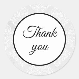 ダマエレガントスクホワイト結婚の感謝シンプル ラウンドシール