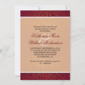 ダマエレガントスク婚約パーティ招待状 招待状 (裏面)