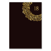 ダマエレガントスク結婚マルーンのテーブル番号カード テーブルナンバー (裏面)