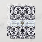 ダマエレガントスク結婚式 招待状 (正面/裏面)