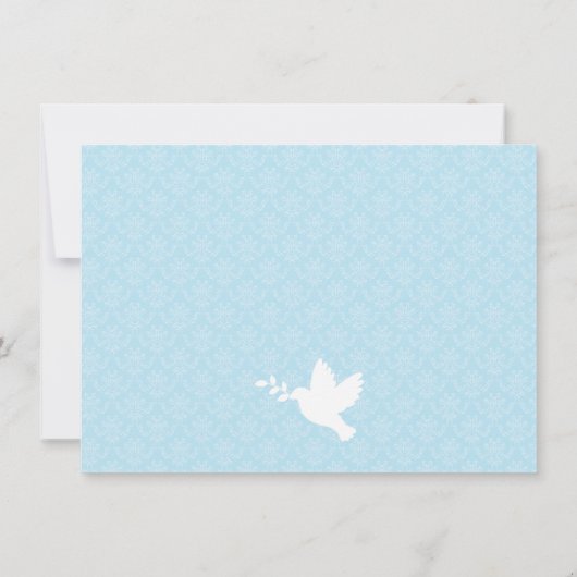 ダマエレガントススタイリッシュカ写真バプテスマ招待状 招待状 (裏面)