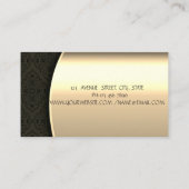 ダマエレガントススタイリッシュクの金ゴールド葉 名刺 (裏面)