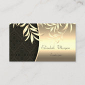 ダマエレガントススタイリッシュクの金ゴールド葉 名刺 (正面)