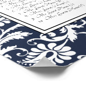 ダマエレガントスビクトリアンクの結婚式の座席表 ポスター (角)