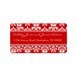 ダマエレガントス赤と白住所 シール
