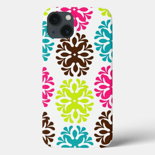 ダマカラフルスク花ガーリー柄かわいい花 Case-Mate iPhoneケース (裏面)