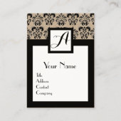 ダマクラシックスクフローラスクエアモノグラムクラフト紙 名刺 (正面)