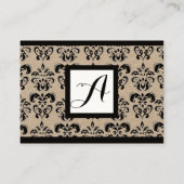 ダマクラシックスクフローラスクエアモノグラムクラフト紙 名刺 (裏面)