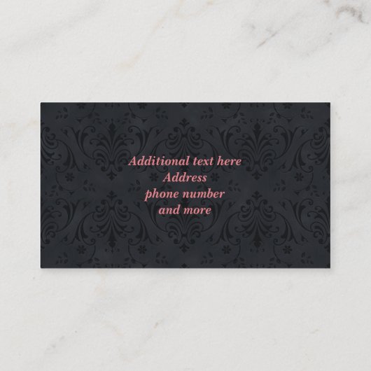 ダマスかわいらしク・カップケーキベーカリー名刺 名刺 (裏面)