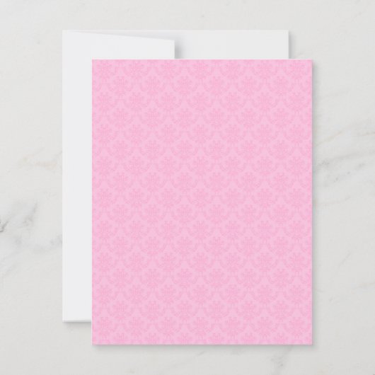 ダマスエレガントクエッフェルタワーパリ誕生日パーティー 招待状 (裏面)